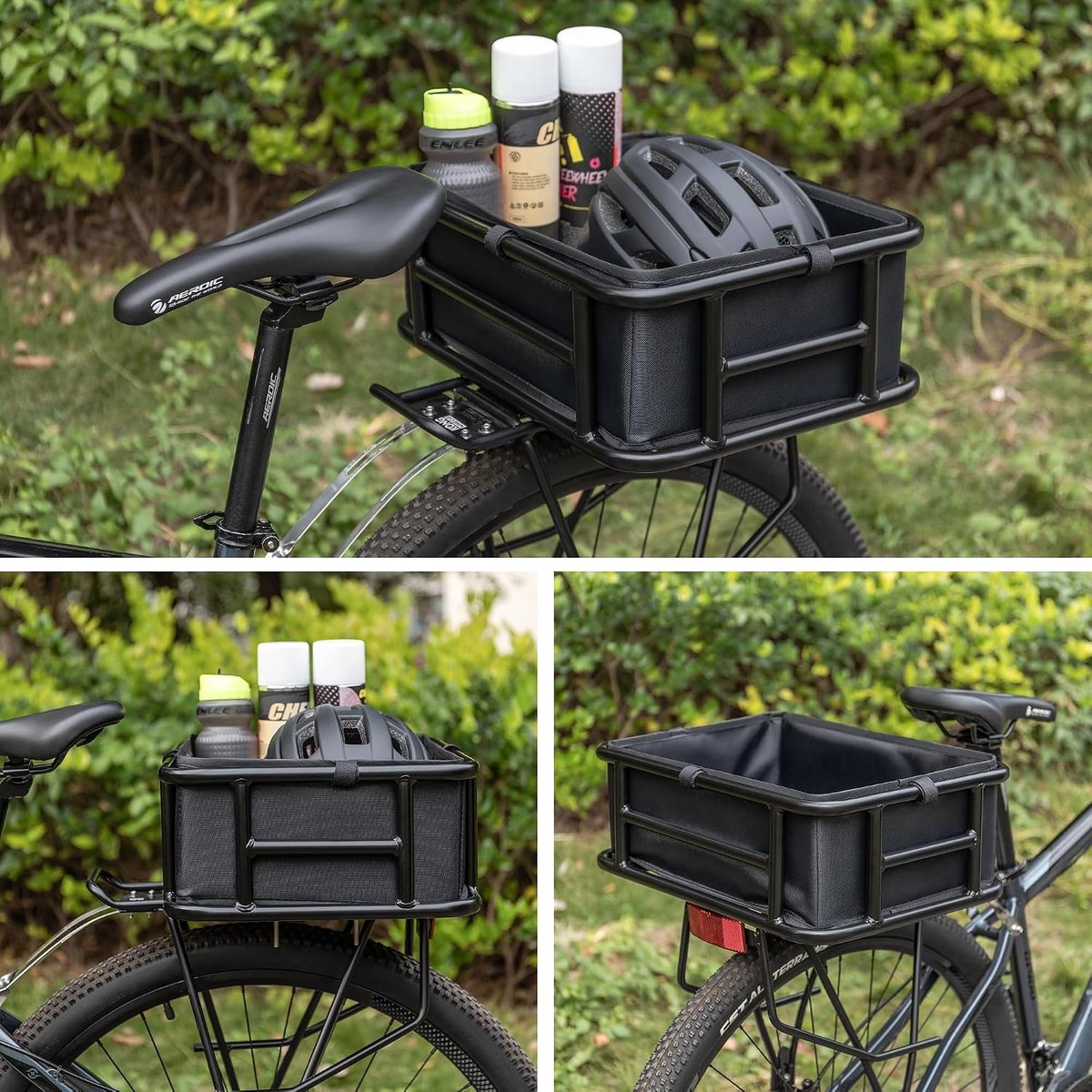 Fietsmand Achter - Fietstas Cargo - Boodschappen Vervoeren - Met Cargo Net - 10 Liter - Zwart