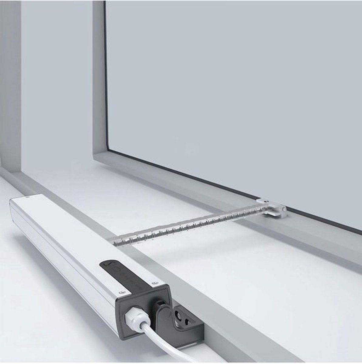 Automatische Raamopener - Elektrische Raamactuator - Ventilatie Verbeteren - Dubbele Ketting Design - 400N Kracht - Zilver
