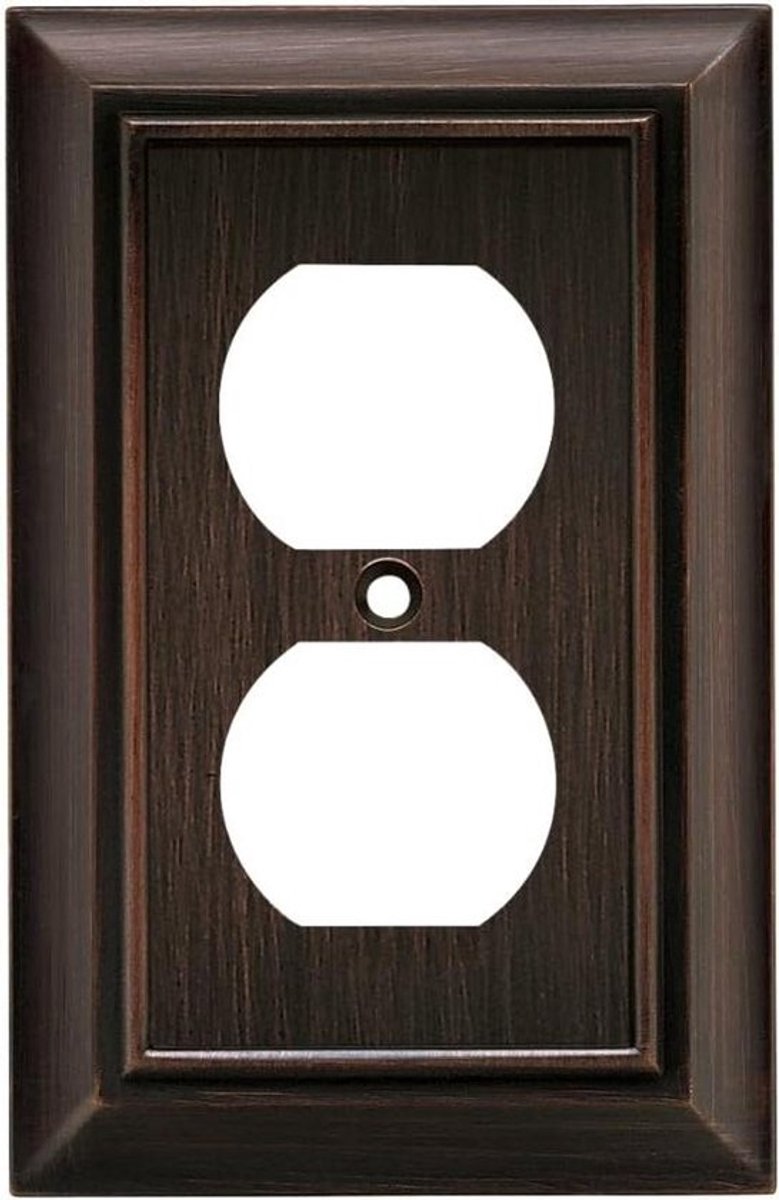 Wandplaat - Afdekplaat Dubbel - Wandafwerking - Architecturaal Ontwerp - 80mm x 124mm - Venetiaans Brons
