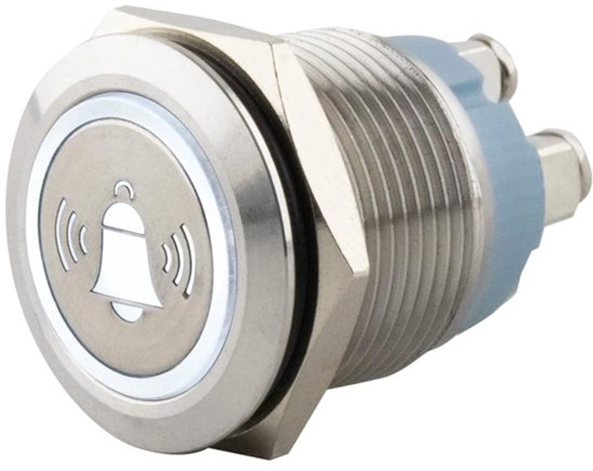 Ronde Drukknoppen RVS met Witte LED Verlichting voor Buitengebruik