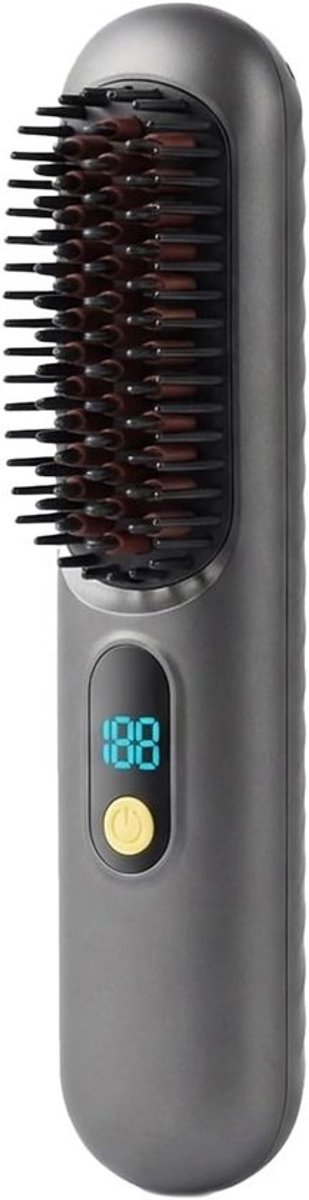 Draagbare Stijlborstel - Draadloos Oplaadbaar - Dagelijks Styler - Snelle Verwarming LCD - 336 Gram