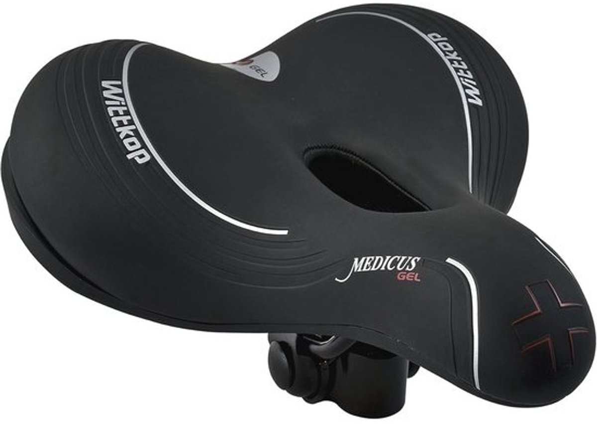 Comfortabel fietszadel met 3 zitcomfortzones en gelvering voor dames en heren - ideaal voor MTB, trekking en stadsfietsen