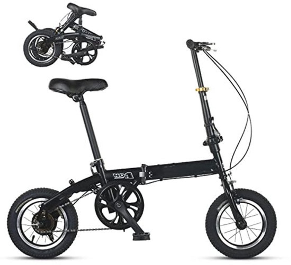 Vouwfiets voor volwassenen en jongeren - 12 inch, lichtgewicht, snel vouwsysteem