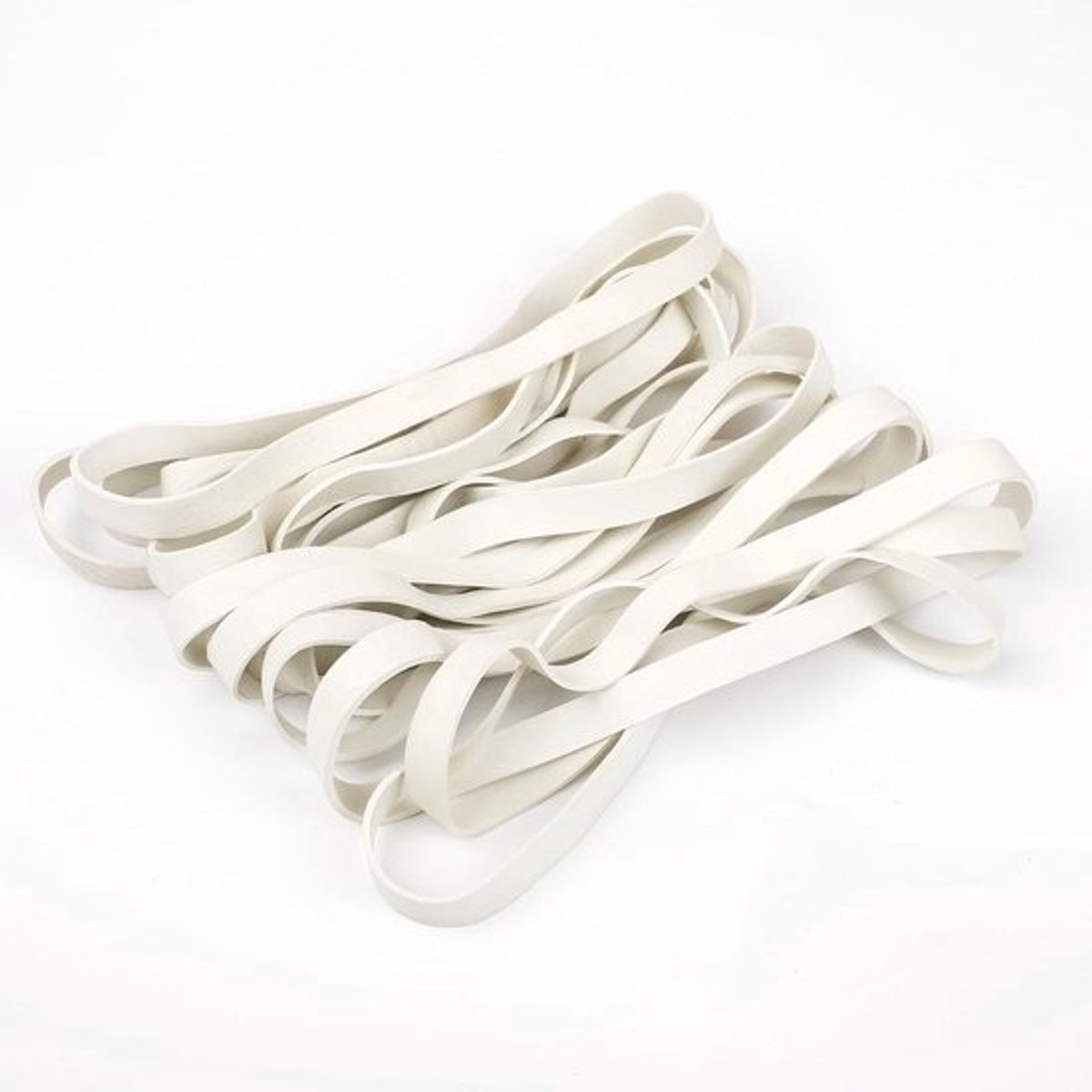 Grote Witte Rubber Bands - 20 Stuks - Elastische Ringen voor Kantoor, Thuis en Schoolbenodigdheden