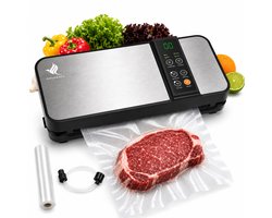 NovaWare Vacumeermachine Pro - 10L/min – Vacuümmachines - Vacuum Sealer - Foodsaver - 3m PFAS-vrije rol en Vacuumslang