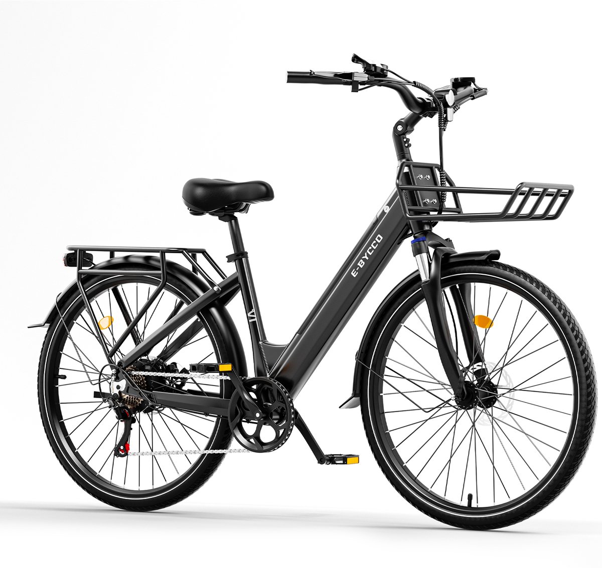 Elektrische Fiets 28 Inch - 36V 15.6AH Accu - Actieradius Tot 90 Km - 28×1.5 Inch Wielen- Aluminium Lage Instapframe -Shimano 7 Versnellingen - Mechanische Schijfremmen - LCD Display - Elektrische Stadsfiets - Grijs