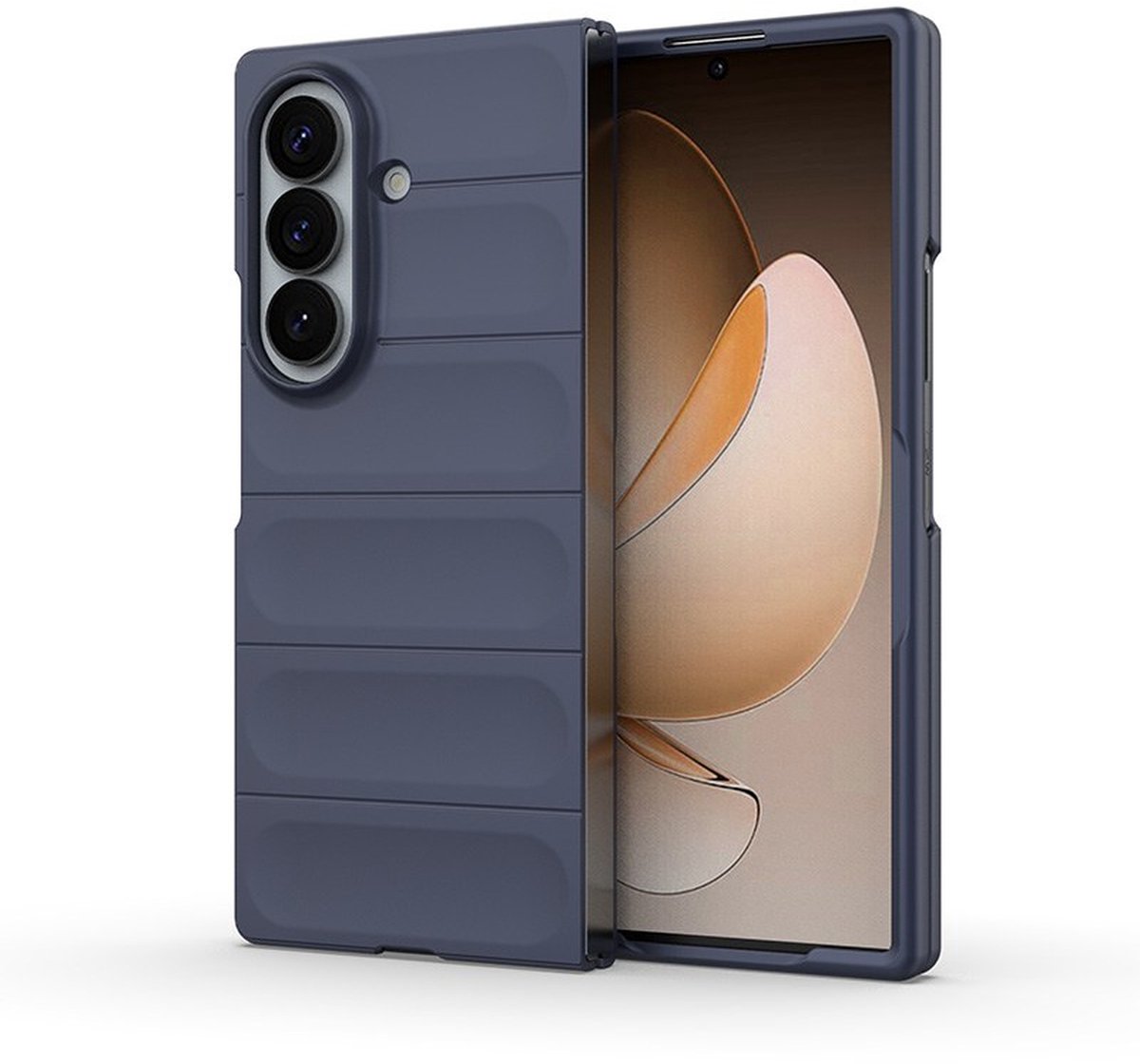 MobyDefend Hoesje - Geschikt voor Samsung Galaxy Z Fold 8 Ultra - TPU Gripcase - Blauw