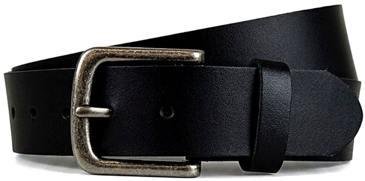 Fana Bags Leren Riem Heren en Dames Zwart – Echt Leer – 4 cm Breed – Riemmaat 95 cm – Totale Lengte 110 cm