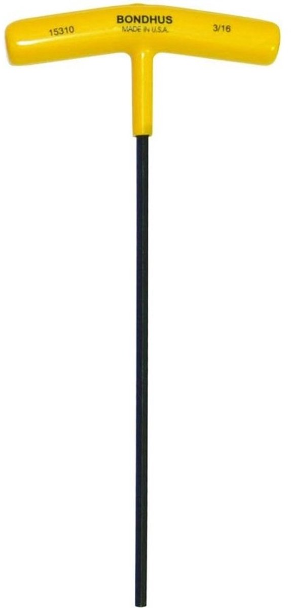 Inbussleutel T-greep 3/16 inch - 23 cm Lange As - Met Ergonomisch Handvat