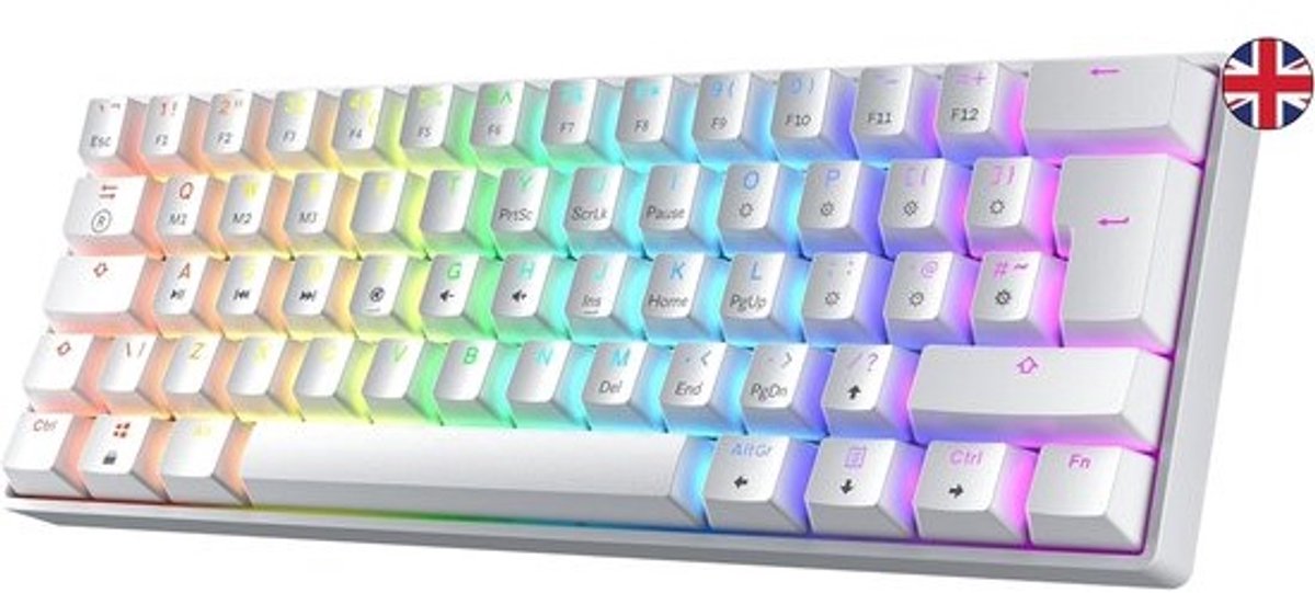 60% Hot-swap Mechanisch Gaming Toetsenbord met RGB Verlichting - UK ISO Indeling voor PC en Mac