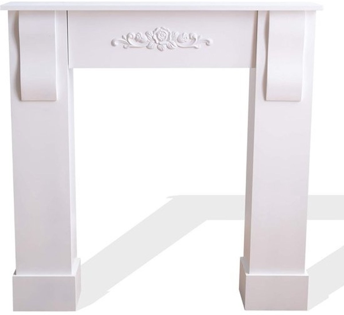 Decoratieve Schoorsteenmantel Klassiek Wit Shabby Chic - Wanddecoratie Woonkamer