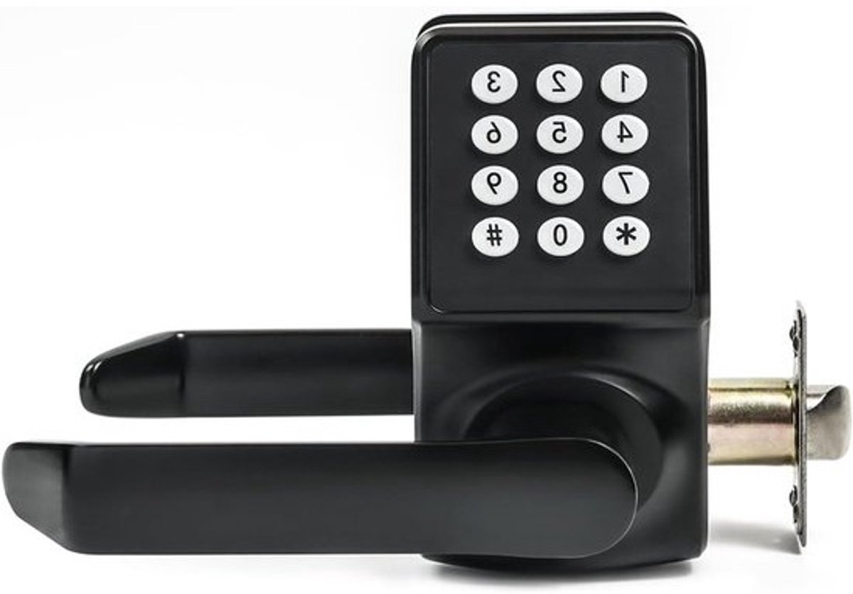 Slim Deurslot - Elektronisch Deurslot - Toegang Beveiligen - Anti-peep Wachtwoord - 35-55 mm Deurdikte - Mat Zwart