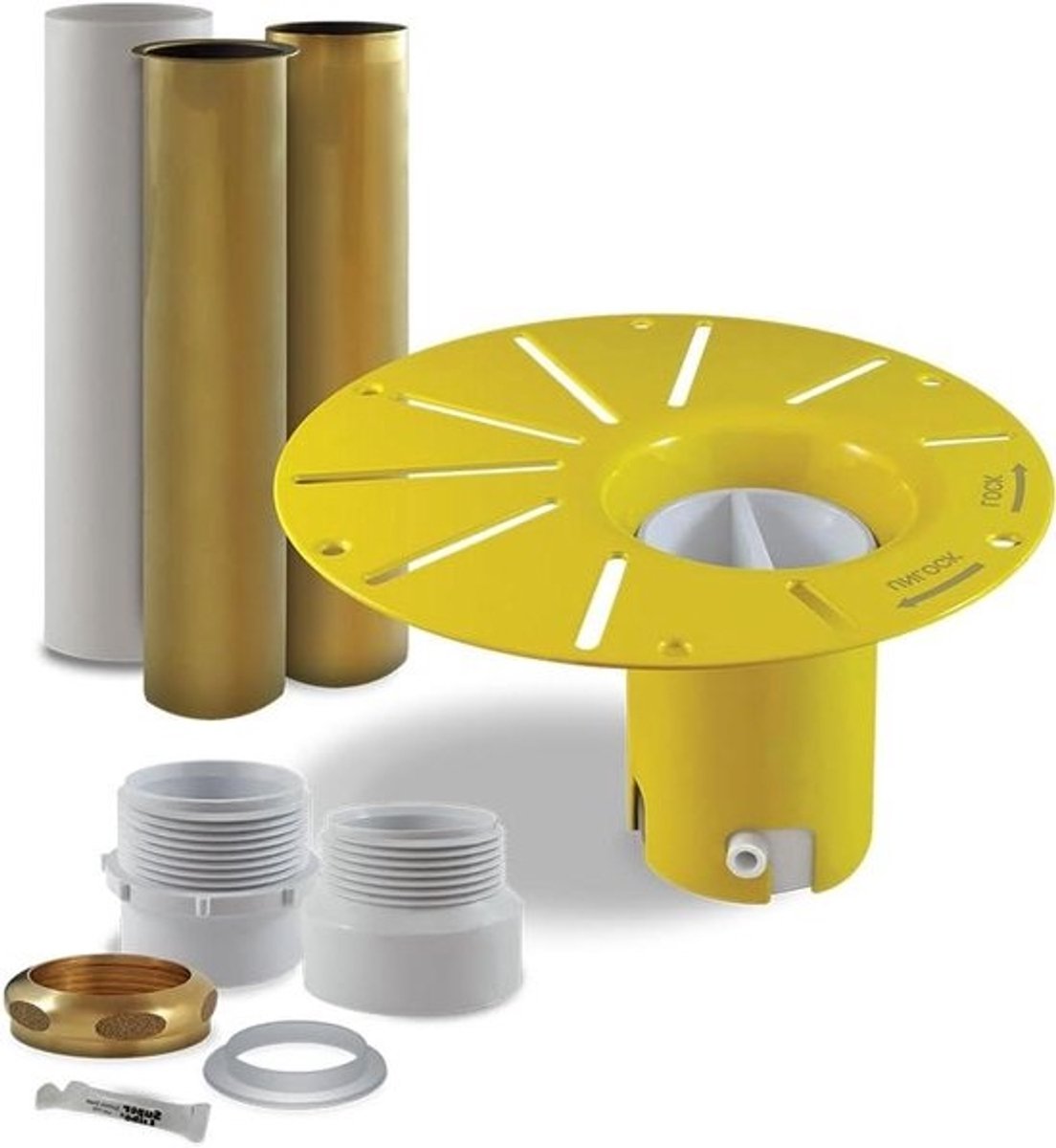 Installatiekit Vrijstaande Badkuip - Afvoerkit Bad - Badkamer Installatie - Snelle Schone Installatie - 1-1/2 inch - Wit