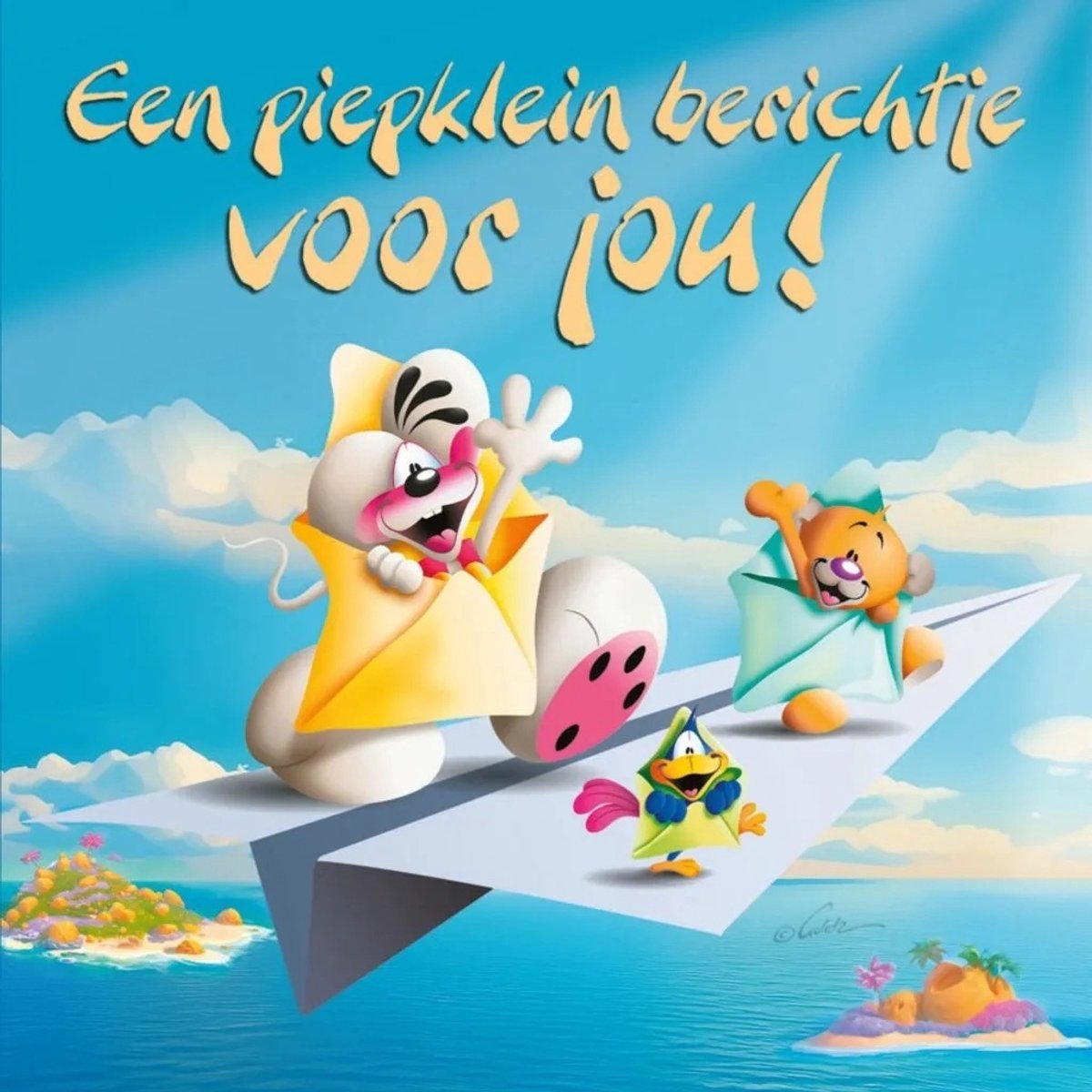 Diddl - 3d- hologram wenskaart - Een piepklein berichtje voor jou!