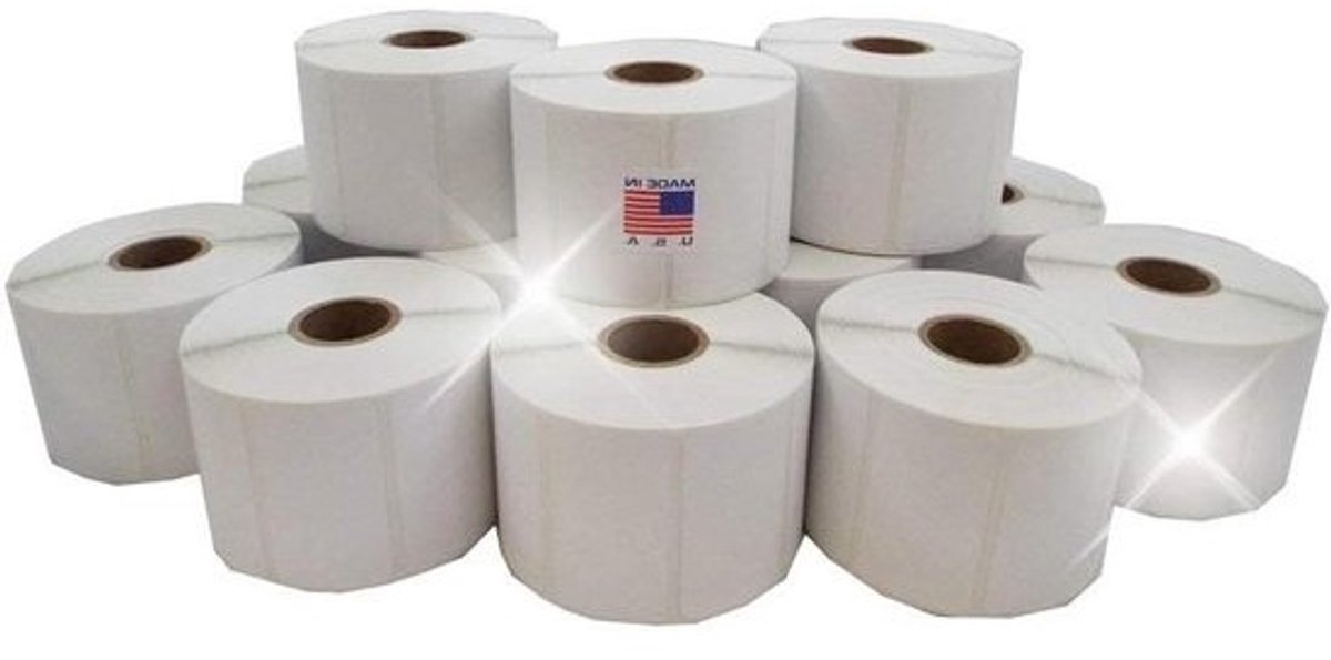 Direct Thermal Labels - Etiketten Rollen - Adres Labels Printen - Kras- en Vlekbestendig - 57 x 32 mm - Wit