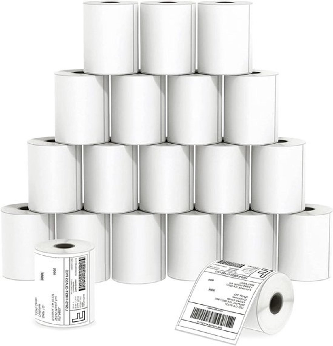 Verzendetiketten - Labels Rollen - Pakketten Verzenden - Direct Thermisch - 20 Rollen 250 Stuks - Wit