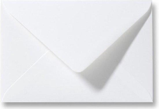 Enveloppes blanches DIN B6 125 x 185 mm - Colle à humidifier 50 Umschläge Blanc