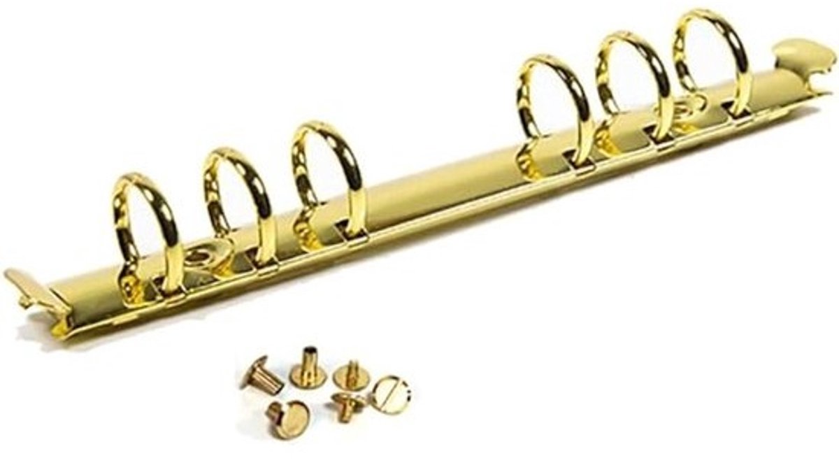 Ringbandmechanismen Vervangingskit - Losbladig Binder Ringbinder Onderdelen - Notitieboek Organiseren - Metalen 6-gaats Mechanisme - 20 mm Diameter - Zilver