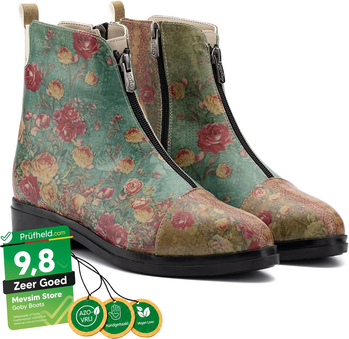 GOBY Gleizes Enkel Laarzen – Damesboots – Handmade – Premium Kwaliteit – Maat 40