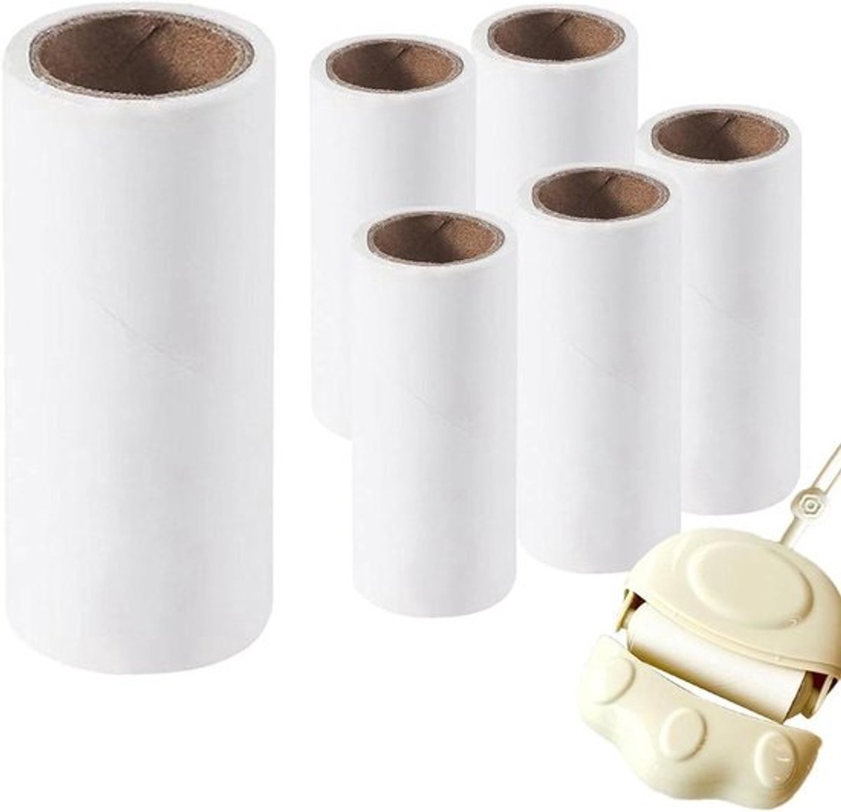 Pluisroller Herbruikbaar - Haarverwijderaar Roller - Kleding Reinigen - Kat Poot Ontwerp - 8.5 x 8 x 3 cm - Wit