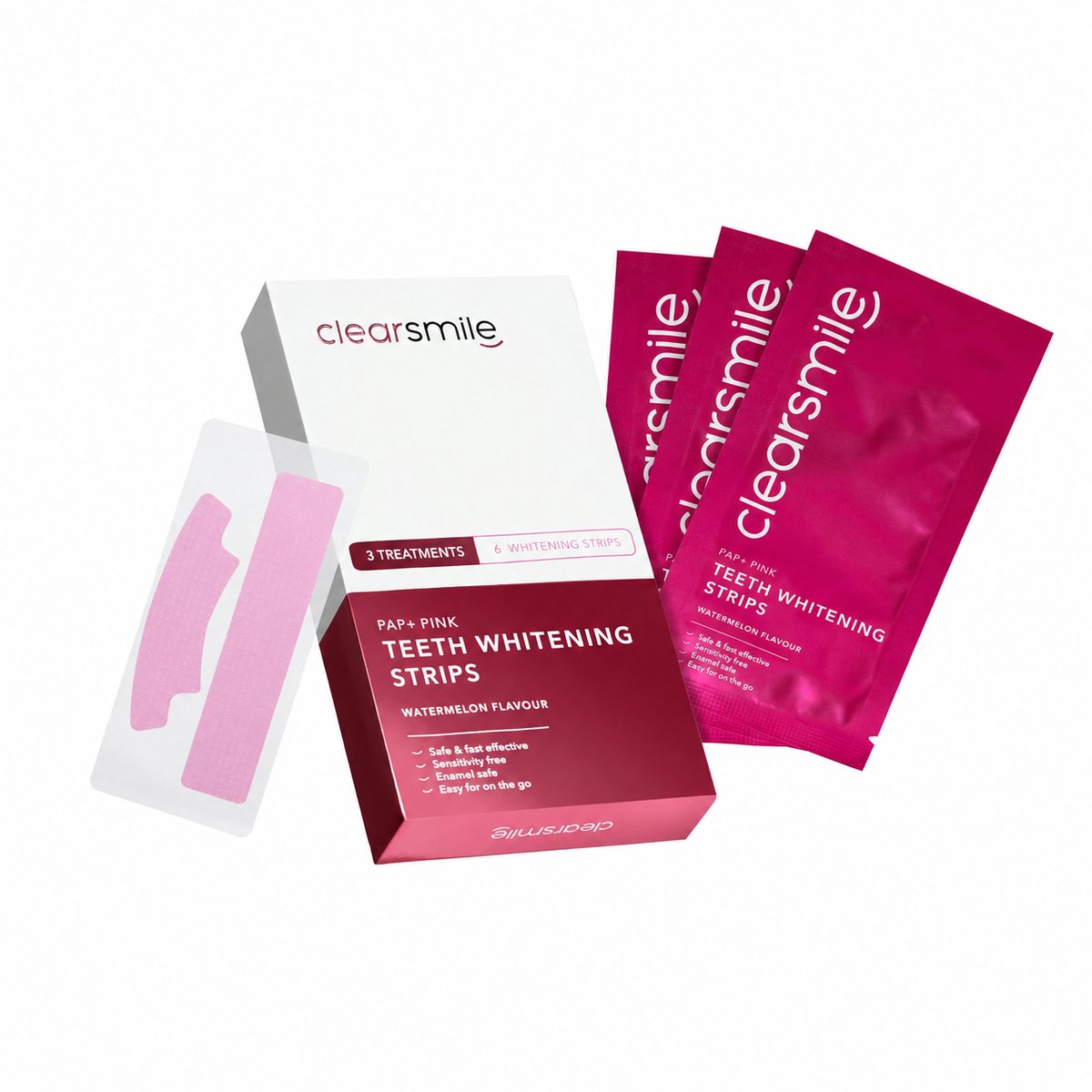 Clearsmile PAP+ Pink Whitening Strips -Try Me Pack - Watermelon