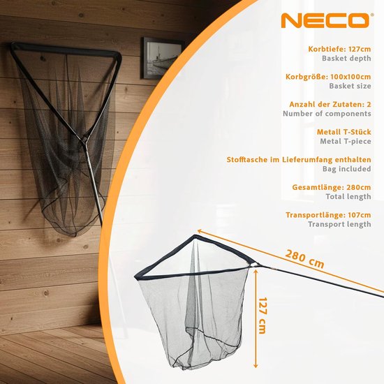 Karperschepnet - Visnet - Vissen - Veilig voor vis - 100 x 100 cm - Zwart — afbeelding 5