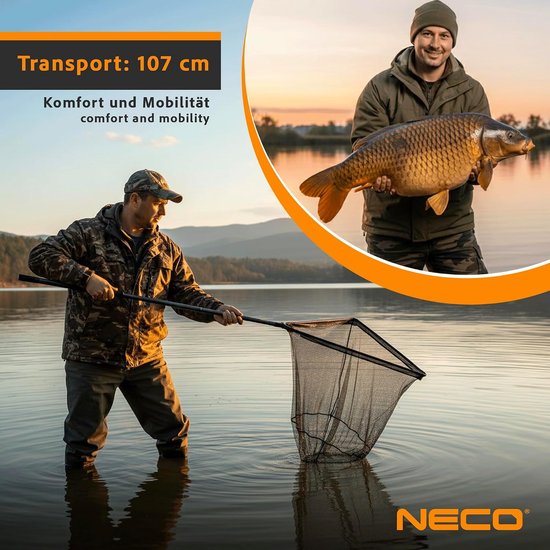Karperschepnet - Visnet - Vissen - Veilig voor vis - 100 x 100 cm - Zwart — afbeelding 4