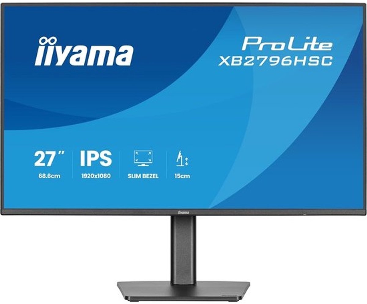 27 inch monitor - Full HD scherm - Productief werken - USB-C 65W PD - 1920x1080 144Hz - Zwart