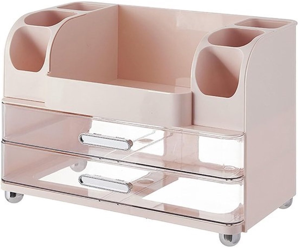 Make-up Organizer - Cosmetica Vitrine - Schoonheidsproducten Opbergen - Grote Capaciteit Laden - 35 x 26 x 21 cm - Roset