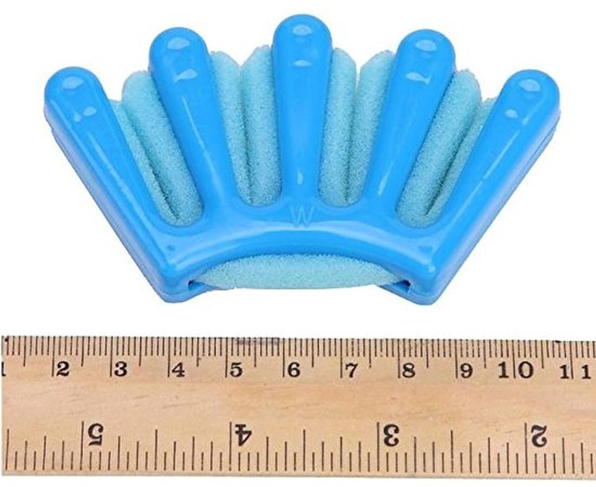 Haar Vlechtmaker - Vlecht Tool - Snel Kapsels Maken - Haarvriendelijke Spons - Compact Formaat - Blauw