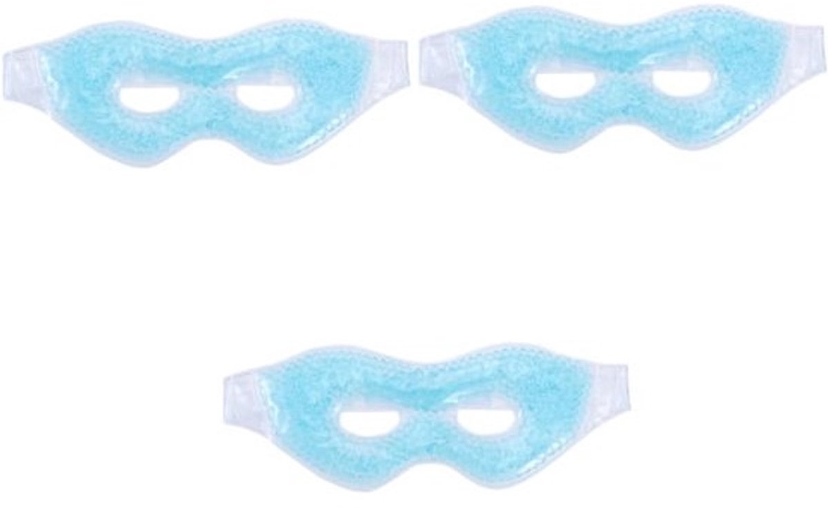 Gel Oogmasker - Verkoelend Kompres - Oogverzorging Thuis - Drievoudige Set - 66 x 93 cm - Blauw