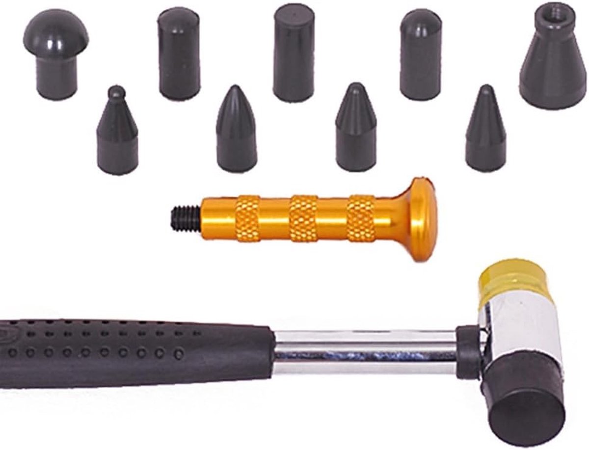 Professionele Dents Hammer Set voor het Repareren van Dents in Auto's, Koelkasten en Wasmachines - Inclusief Effectieve Dent Verwijdering Tools en Reparatie Kit