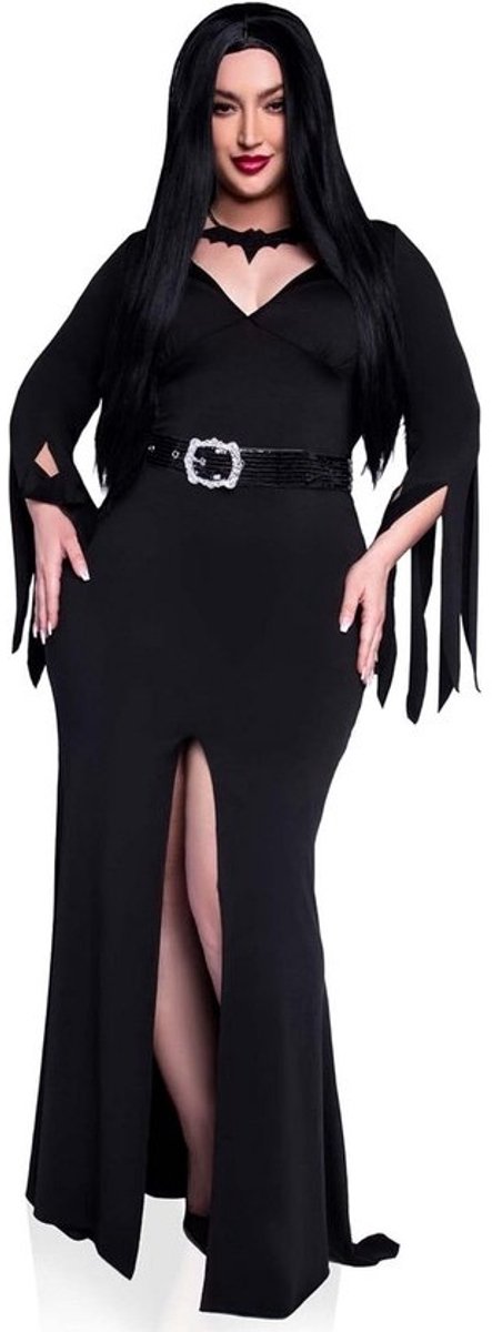 Sexy Halloween Kostuum Dames Plus Size - Vampier of Duivel Carnaval Outfit (Zwart)