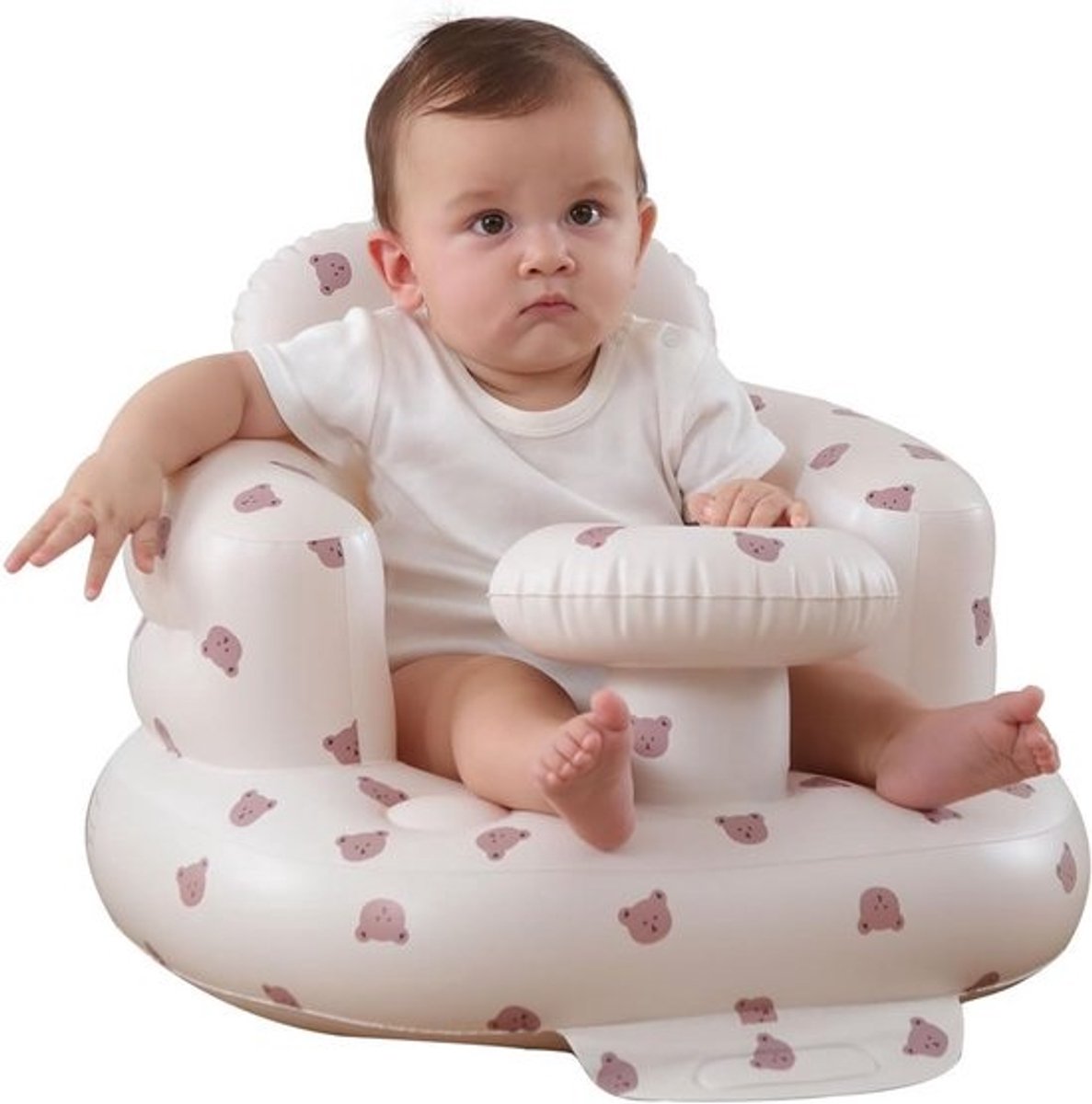 Opblaasbare Baby Stoel met Eetblad en Lade voor Zitten Leren (3-36 Maanden)