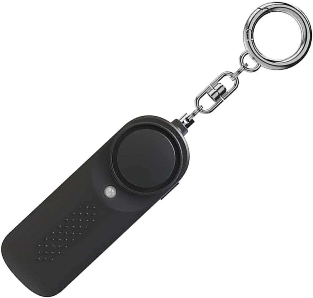 KZQ Persoonlijk veiligheidsalarm met LED-verlichting - Noodalarm sleutelhanger voor zelfverdediging - Geschikt voor kinderen vrouwen en ouderen - Zwart