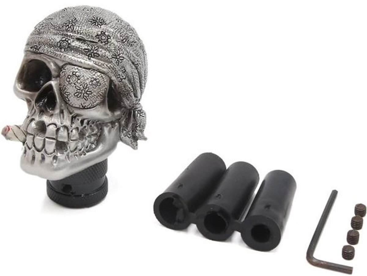 Versnellingspookknop Skull Head Zilver - Directe Vervanging voor Auto