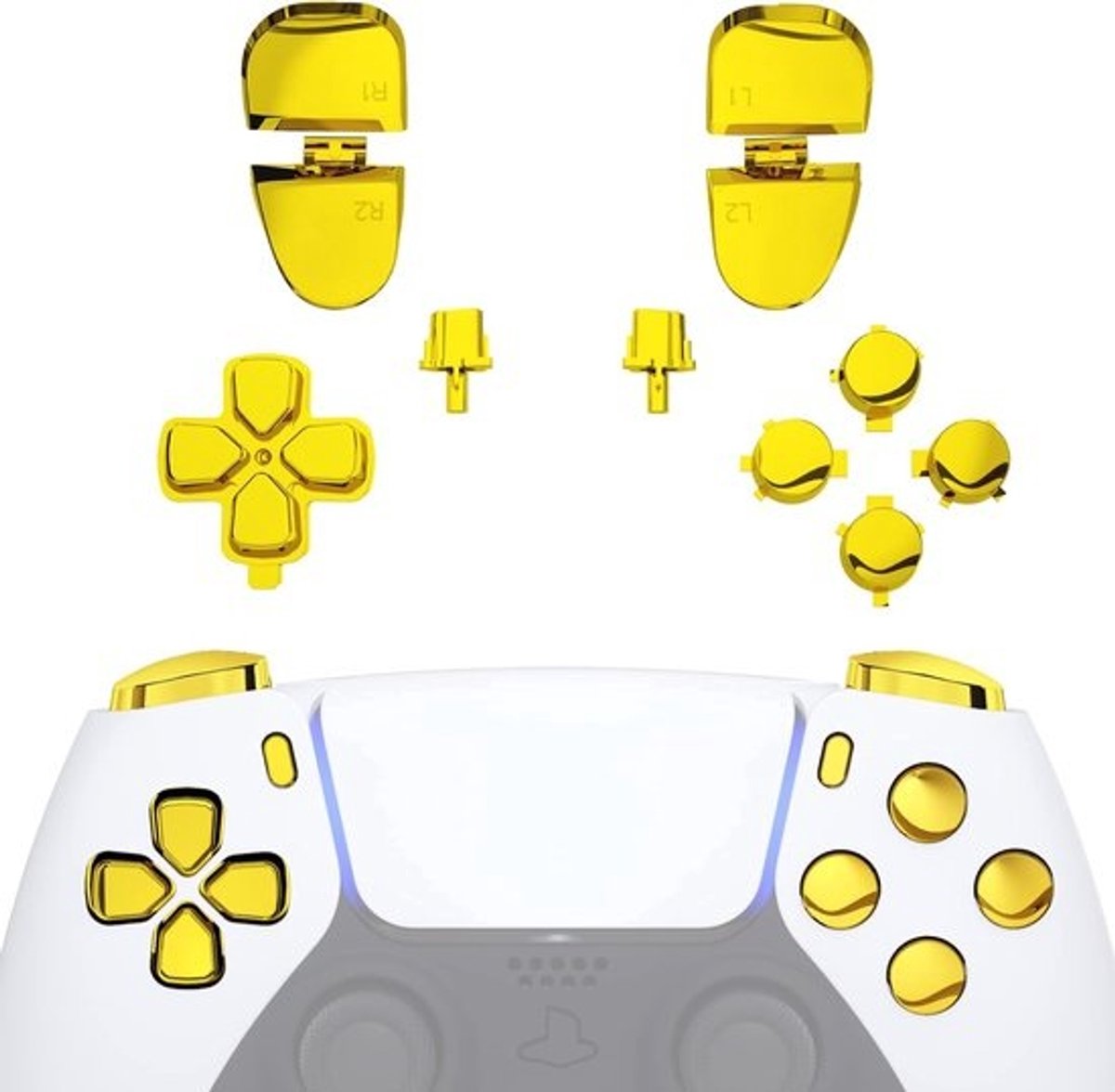 Volledige Set Vervangende Knoppen en Triggers voor PS5 Controller