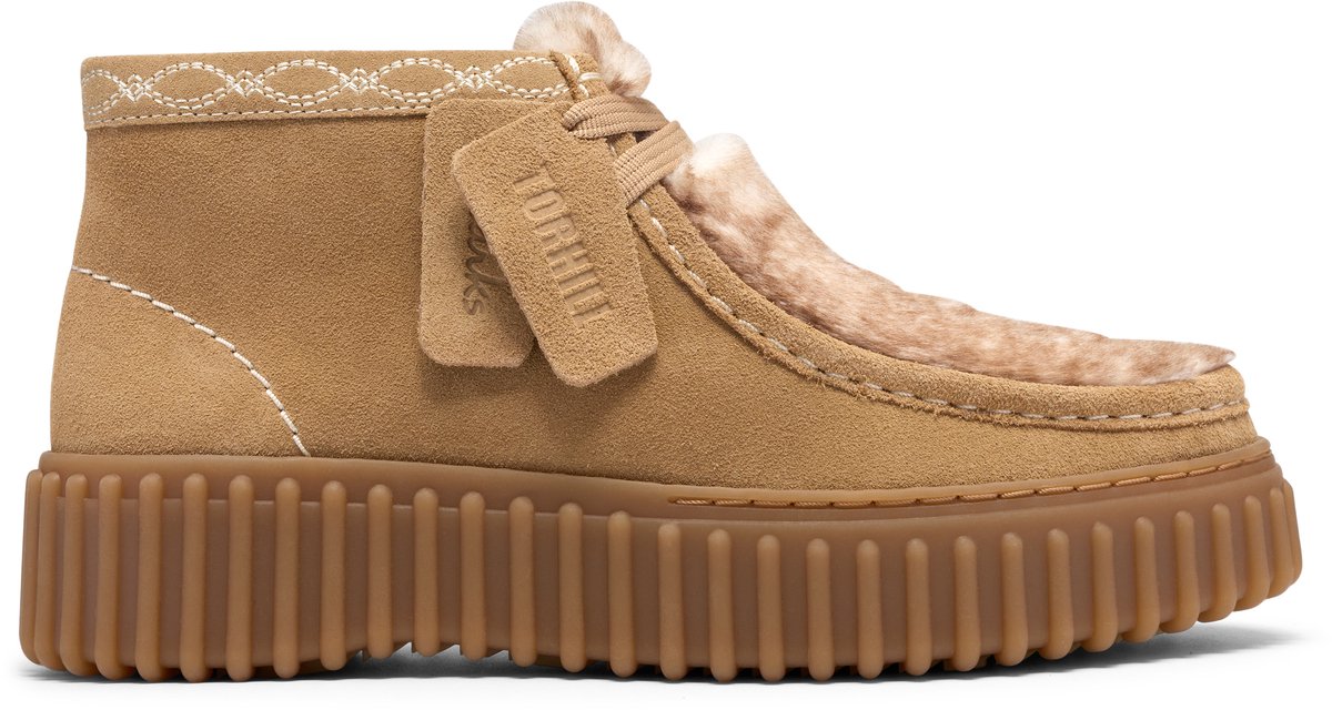 CLARKS Torhill Moss beige Dames Veterschoenen - beige