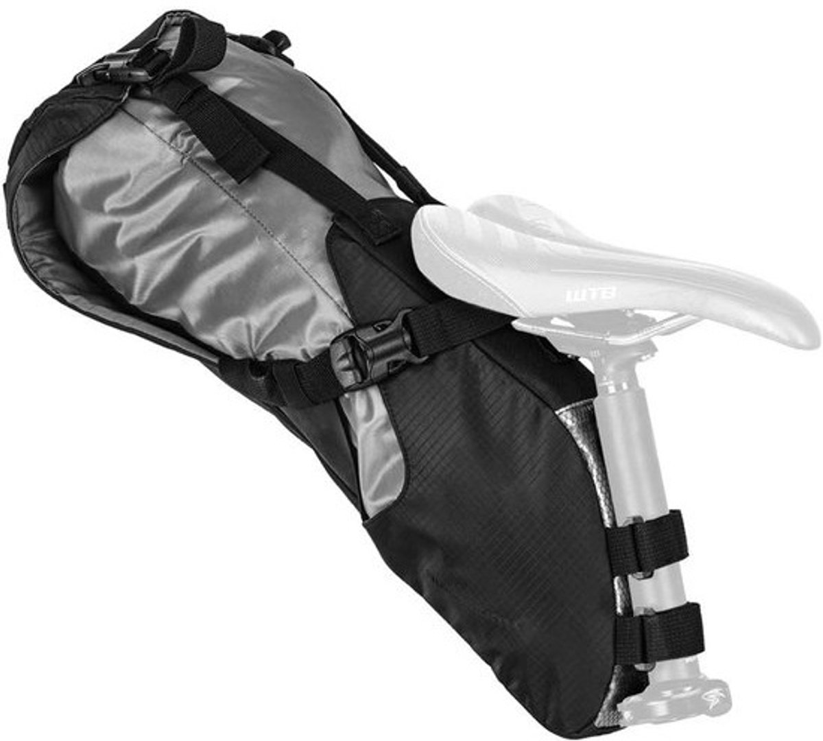 Zadeltas - Fietstas Onder - Fietsen Bikepacking - Afneembare Binnenzak - 11 Liter Capaciteit - Zwart