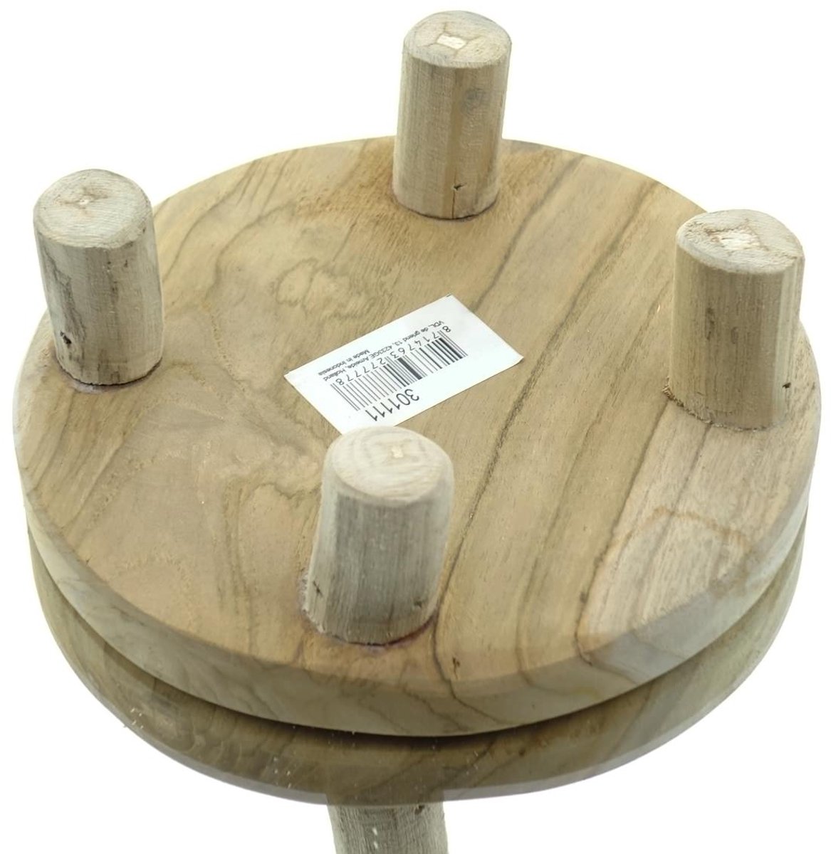 Houten tableau op pootjes - doorsnee 20 cm - — cadeau in Wonen & Interieur - foto 6