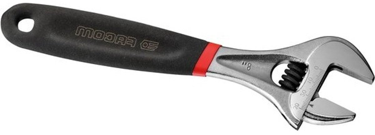 Moersleutel - Verstelbare sleutel - Klusserij - Geraffineerd mondstuk - 8 inch - Rood en zwart