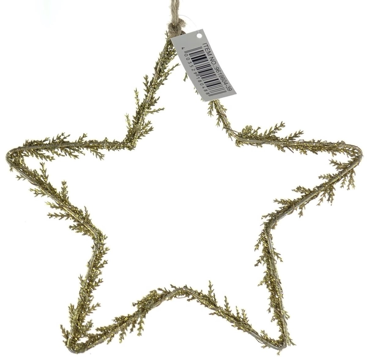 Gasper Kersthanger ster goud Ø 20 cm glitter - metaal/kunststof