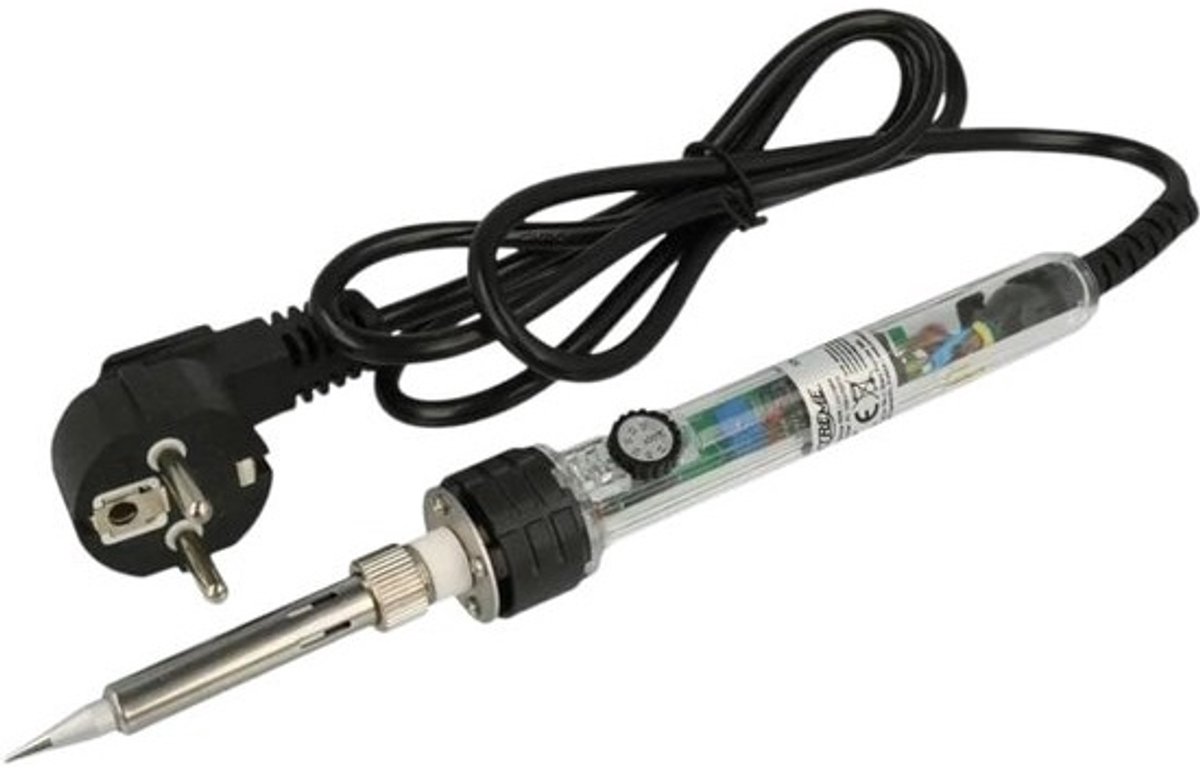 Elektrische Soldeerbout - Soldeerbout Pen - Precisie Solderen - Instelbare Temperatuur - 200-500 Graden - Zilver Zwart