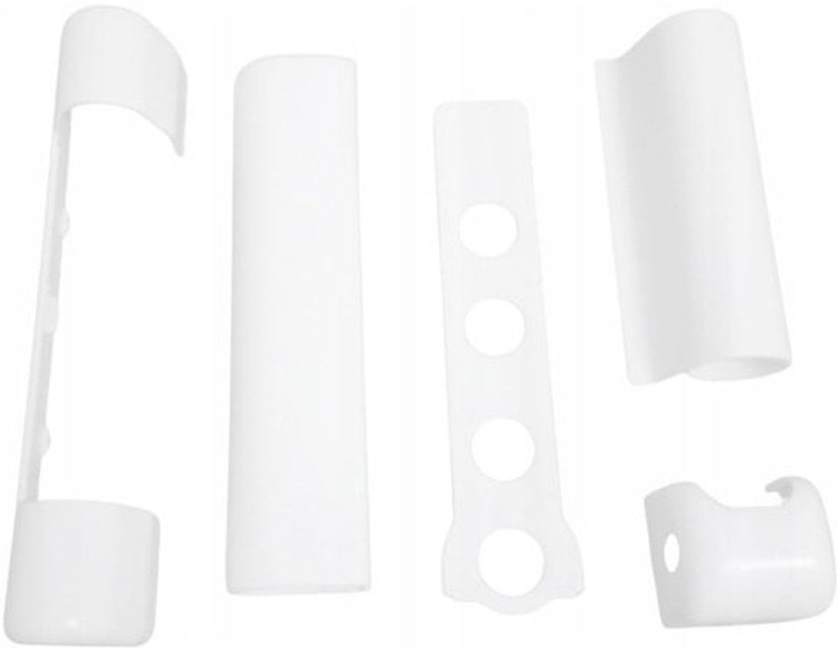 Afdekkapenset PVC - Raambeslag Kappen - Kunststof Kozijnen - 4 Stuks Wit - Standaard Maat - RAL 9016