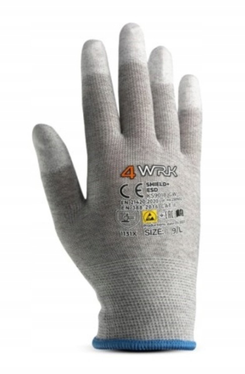 SHIELD ESD Werkhandschoenen-Veiligheidshandschoenen-Montagehandschoenen -12 paar maat- 9/L
