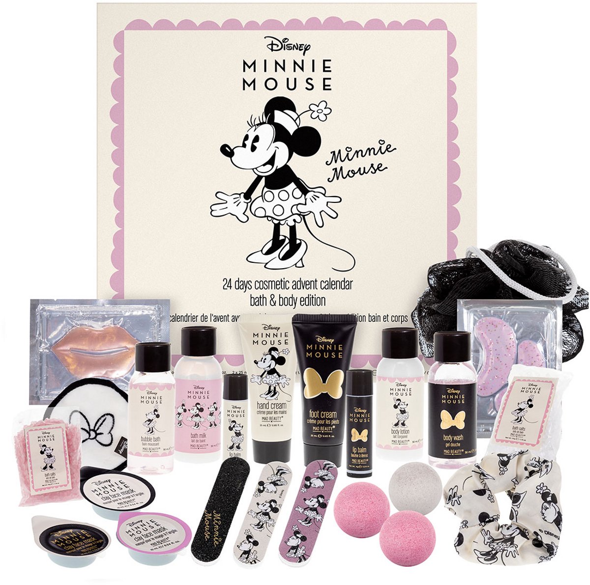Adventskalender disney minnie mouse - 24 verrassingen - beauty en verzorging - kerstkalender - 37 x 37 x 4,5 cm – foto 3