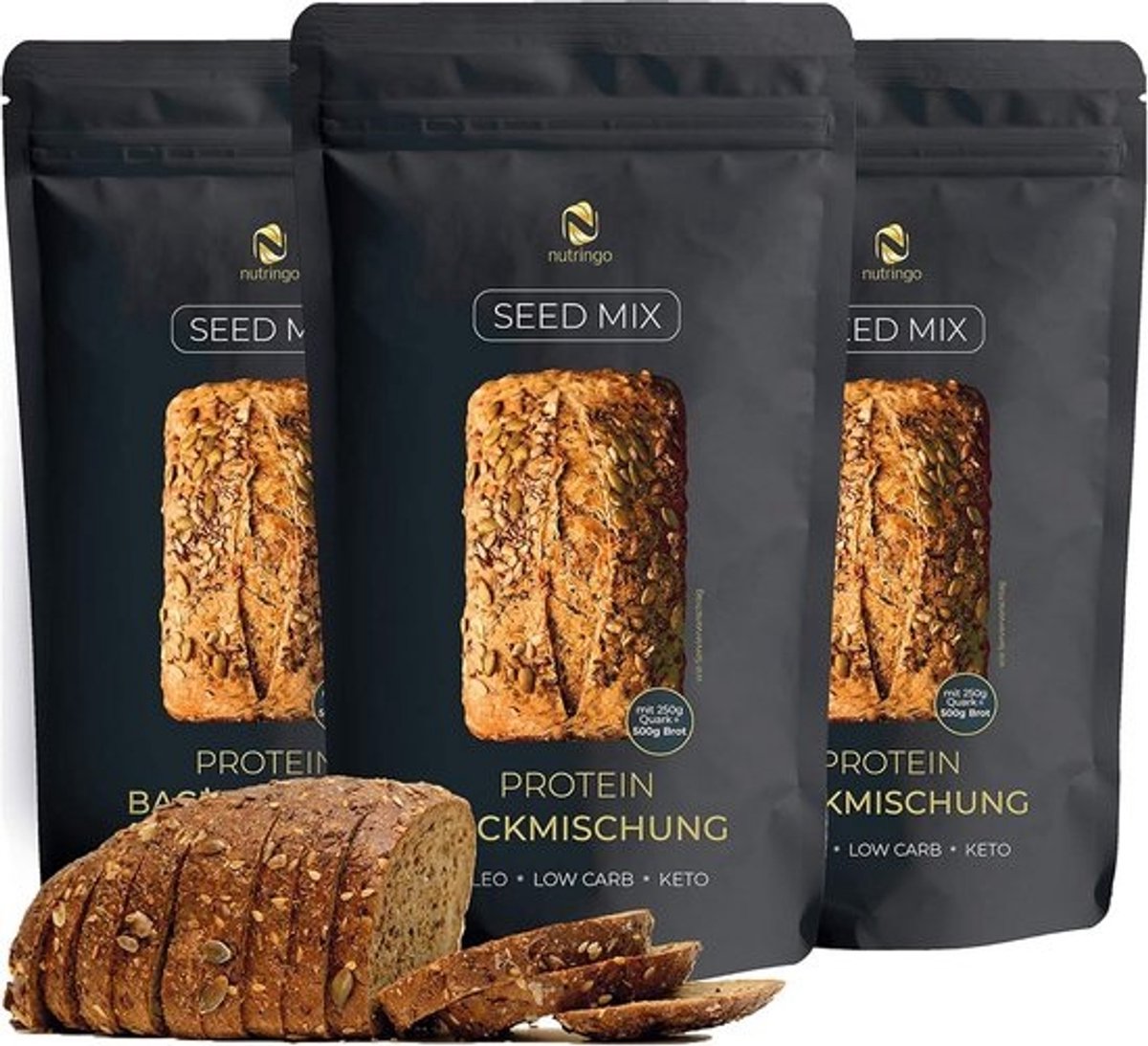 Broodbakmix zonder gluten en koolhydraten - 20% eiwit - 4g koolhydraten - glutenvrij - keto - paleo - low carb - voor 1,65 kg brood