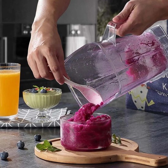 Blender 2,5L - 6000W Keukenmixer met 4 RVS Messen - Voor Smoothies, IJs, Noten en Fruit van Blender — afbeelding 3