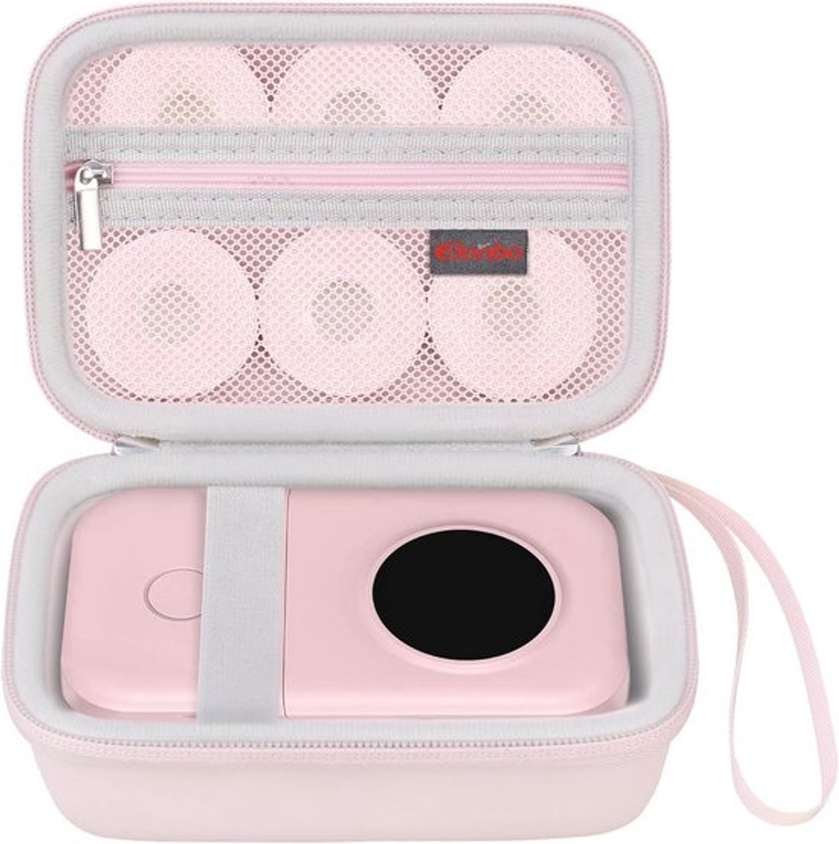 Draagtas voor Label Maker en Draagbare Bluetooth Label Printer - Reis tas, Mini Handheld Labeler Opslaghouder, Roze