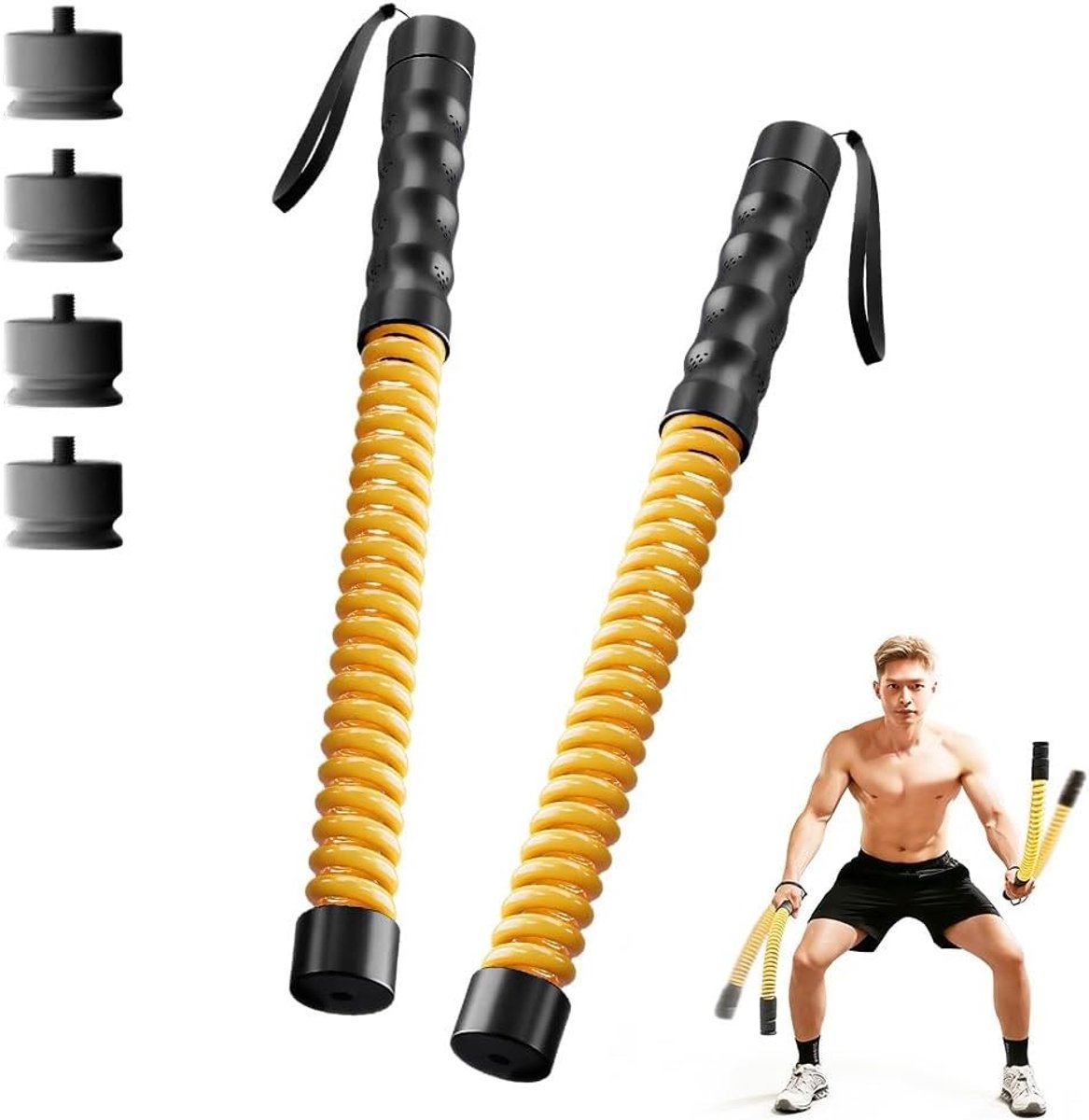 Touwloze vechttouwen voor fitness en krachttraining, ideaal voor thuis en op kantoor, draagbaar en veelzijdig